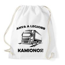 PRINTFASHION Anya a legjobb kamionos  - Sportzsák, Tornazsák - Fehér tornazsák