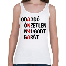 PRINTFASHION Anya - betűs - Női atléta - Fehér női trikó