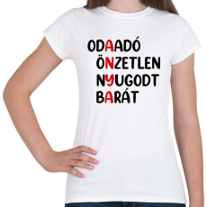 PRINTFASHION Anya - betűs - Női póló - Fehér