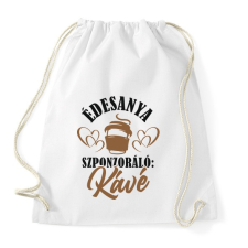 PRINTFASHION Anya és a kávé  - Sportzsák, Tornazsák - Fehér tornazsák