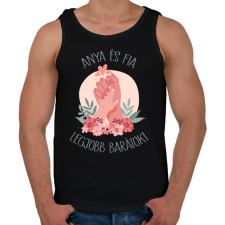 PRINTFASHION Anya és fia legjobb barátok - Férfi atléta - Fekete atléta, trikó