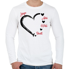 PRINTFASHION Anya és gyerekek - Férfi hosszú ujjú póló - Fehér férfi póló