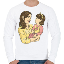 PRINTFASHION Anya és lánya - Férfi pulóver - Fehér férfi pulóver, kardigán