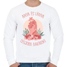 PRINTFASHION Anya és lánya legjobb barátok! - Férfi pulóver - Fehér férfi pulóver, kardigán