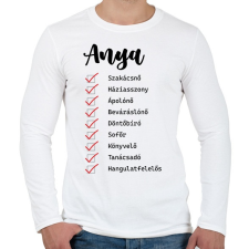 PRINTFASHION Anya feladatkörök - Férfi hosszú ujjú póló - Fehér férfi póló