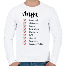 PRINTFASHION Anya feladatkörök - Férfi pulóver - Fehér férfi pulóver, kardigán