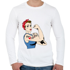 PRINTFASHION Anya - Férfi hosszú ujjú póló - Fehér férfi póló