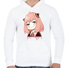 PRINTFASHION Anya Forger minta (Spy x Family) - Férfi kapucnis pulóver - Fehér férfi pulóver, kardigán