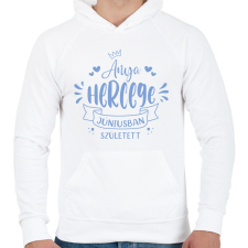 PRINTFASHION Anya hercege - Hónappal - Férfi kapucnis pulóver - Fehér férfi pulóver, kardigán