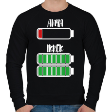 PRINTFASHION Anya - Ikrek - Férfi pulóver - Fekete