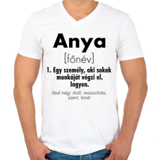 PRINTFASHION Anya jelentése - Férfi V-nyakú póló - Fehér férfi póló