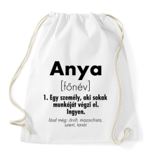 PRINTFASHION Anya jelentése - Sportzsák, Tornazsák - Fehér tornazsák