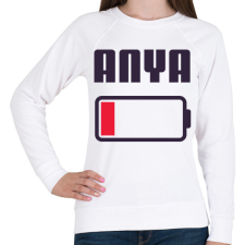 PRINTFASHION Anya kimerült - Női pulóver - Fehér női pulóver, kardigán