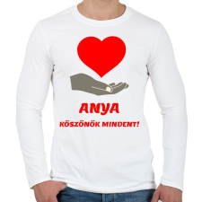 PRINTFASHION Anya köszönök mindent - Férfi hosszú ujjú póló - Fehér férfi póló