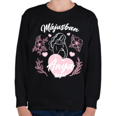 PRINTFASHION Anya leszek - Hónappal (fehér) - Gyerek pulóver - Fekete