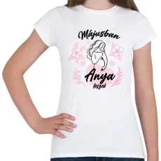 PRINTFASHION Anya leszek - Hónappal (fekete) - Női póló - Fehér