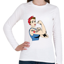 PRINTFASHION Anya - Női hosszú ujjú póló - Fehér női póló