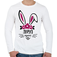 PRINTFASHION Anya nyuszi - Férfi hosszú ujjú póló - Fehér