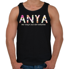 PRINTFASHION ANYA - Te vagy az én hősöm! - Férfi atléta - Fekete atléta, trikó