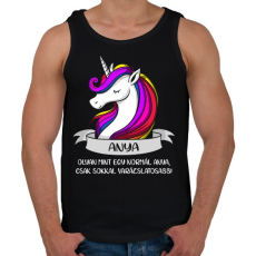 PRINTFASHION Anya unikornis - Férfi atléta - Fekete
