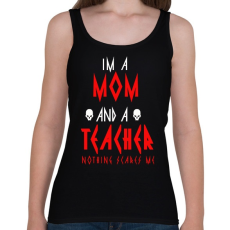 PRINTFASHION anya vagyok és tanár semmi nem ijeszt meg - Női atléta - Fekete