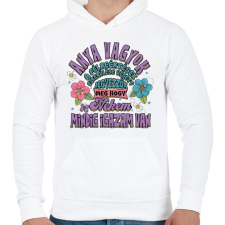 PRINTFASHION Anya vagyok, mindig nekem van igazam - Férfi kapucnis pulóver - Fehér férfi pulóver, kardigán