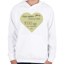 PRINTFASHION Anyai szívben - Gyerek kapucnis pulóver - Fehér gyerek pulóver, kardigán