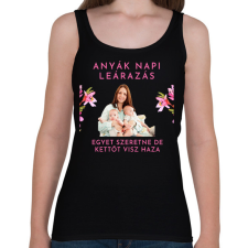 PRINTFASHION Anyák napi leárazás - Női atléta - Fekete női trikó