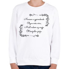 PRINTFASHION Anyák napi vers - Gyerek pulóver - Fehér gyerek pulóver, kardigán