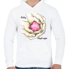PRINTFASHION Anyák napja - Férfi kapucnis pulóver - Fehér férfi pulóver, kardigán