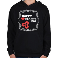 PRINTFASHION Anyák napja!  - Gyerek kapucnis pulóver - Fekete gyerek pulóver, kardigán