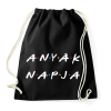 PRINTFASHION Anyák napja - Jóbarátok - Sportzsák, Tornazsák - Fekete