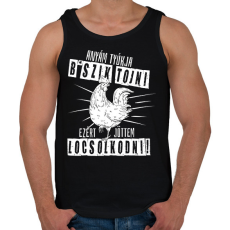 PRINTFASHION Anyám tyúkja húsvét - Férfi atléta - Fekete