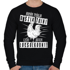 PRINTFASHION Anyám tyúkja húsvét - Férfi pulóver - Fekete