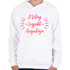 PRINTFASHION Anyának - Gyerek kapucnis pulóver - Fehér
