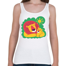 PRINTFASHION Anyaoroszlán és kölyke_Rajztábla 1 - Női atléta - Fehér