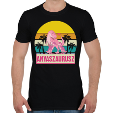 PRINTFASHION Anyaszaurusz - lány - Férfi póló - Fekete