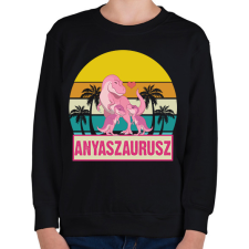 PRINTFASHION Anyaszaurusz - lány - Gyerek pulóver - Fekete gyerek pulóver, kardigán