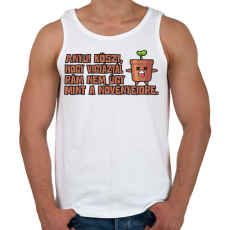 PRINTFASHION Anyu köszi hogy vigyáztál rám - Férfi atléta - Fehér