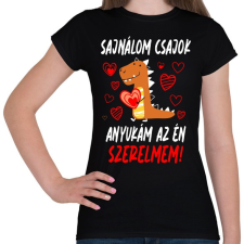 PRINTFASHION Anyukám az én szerelmem - Női póló - Fekete női póló