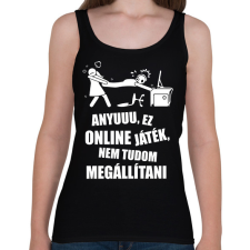 PRINTFASHION Anyuuu, ez online játék - Női atléta - Fekete női trikó