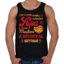 PRINTFASHION Apa a grill császár - Férfi atléta - Fekete atléta, trikó