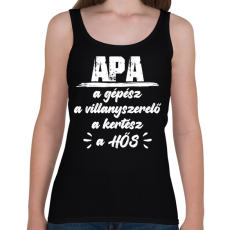 PRINTFASHION Apa - A hős - Női atléta - Fekete