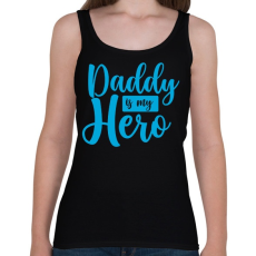 PRINTFASHION Apa a hősöm - Női atléta - Fekete