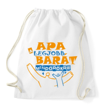 PRINTFASHION Apa a legjobb barát mindörökre  - Sportzsák, Tornazsák - Fehér tornazsák