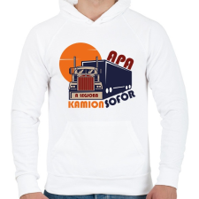 PRINTFASHION Apa a legjobb kamionsofőr - Férfi kapucnis pulóver - Fehér női pulóver, kardigán