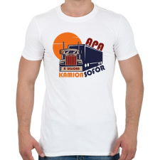 PRINTFASHION Apa a legjobb kamionsofőr - Férfi póló - Fehér férfi póló