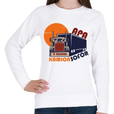 PRINTFASHION Apa a legjobb kamionsofőr - Női pulóver - Fehér női pulóver, kardigán