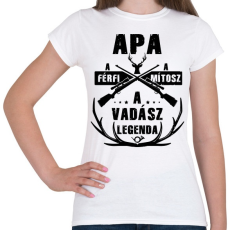 PRINTFASHION Apa a vadász - Női póló - Fehér