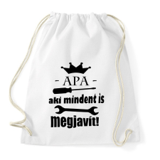 PRINTFASHION Apa aki... - Sportzsák, Tornazsák - Fehér tornazsák